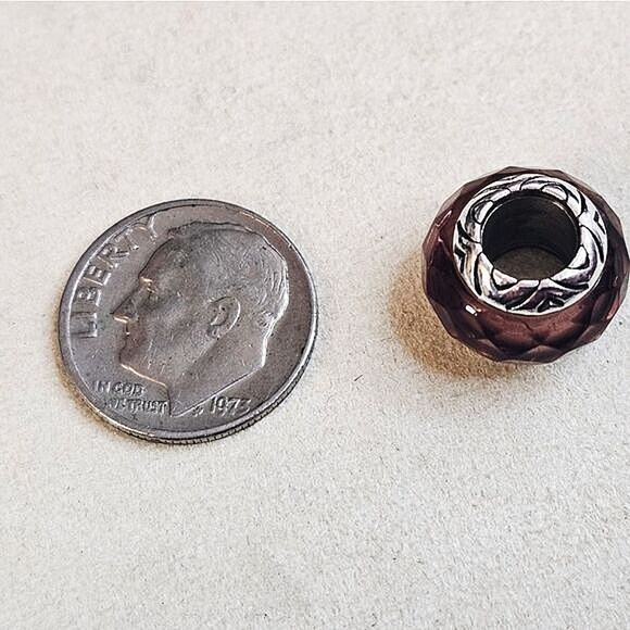 Brighton Transparency Purple Glass Bead Charm - Picture 3 of 3